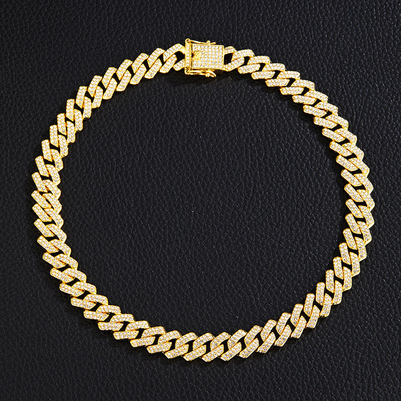 Unique Designer Cuban Link Chain, European and American Style, Rhombus-Shaped, Thick, Available in Various Specifications, Heavy-Duty Chain Wholesale, Personalized Hip-Hop Necklace
