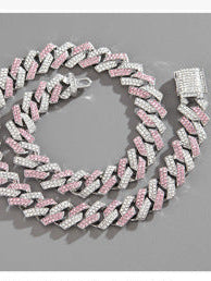 Unique Designer Cuban Link Chain, European and American Style, Rhombus-Shaped, Thick, Available in Various Specifications, Heavy-Duty Chain Wholesale, Personalized Hip-Hop Necklace