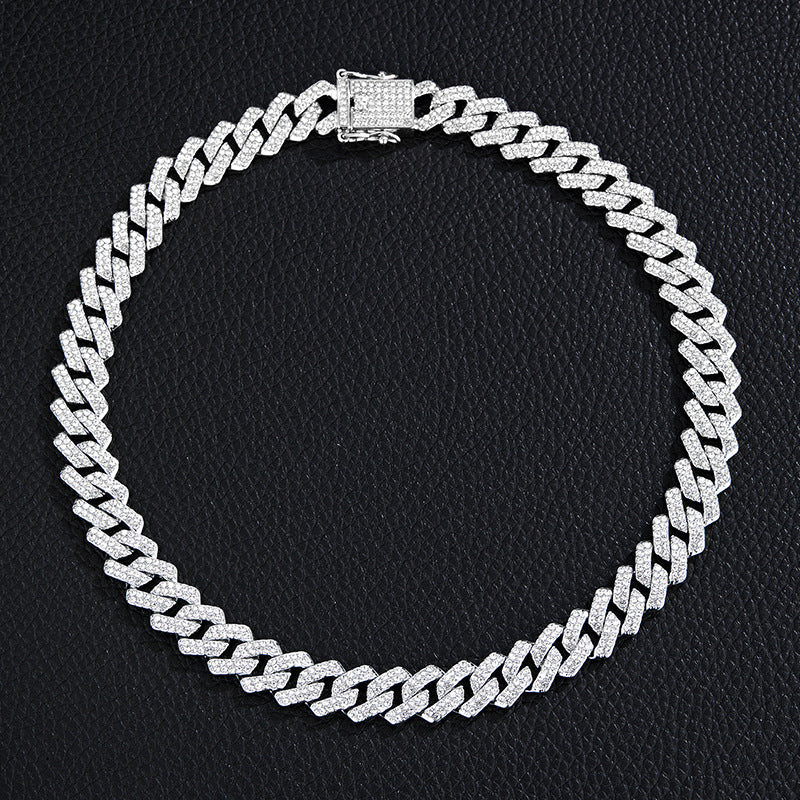 Unique Designer Cuban Link Chain, European and American Style, Rhombus-Shaped, Thick, Available in Various Specifications, Heavy-Duty Chain Wholesale, Personalized Hip-Hop Necklace