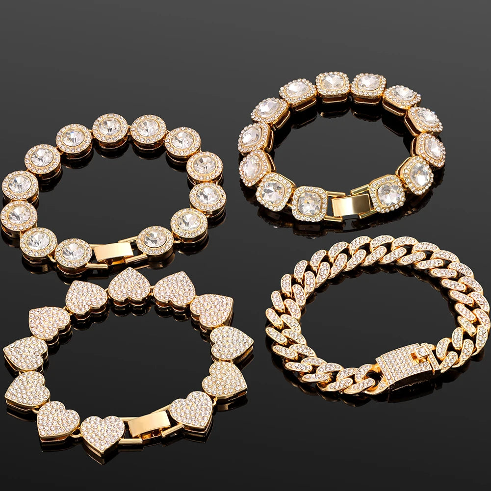 Iced Out Pink Cuban Bracelets
